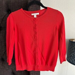 Liz Claiborne Bright Red Cardigan